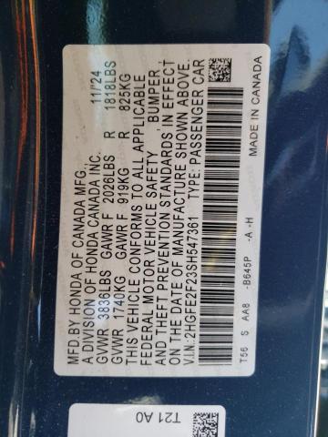 2025 HONDA CIVIC LX - 2HGFE2F23SH547361