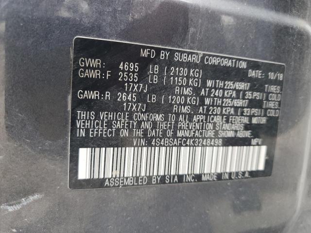 2019 SUBARU OUTBACK 2. - 4S4BSAFC4K3248498