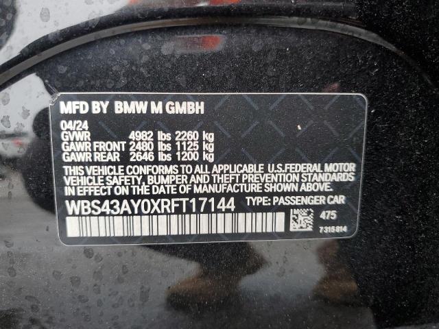 2024 BMW M3 COMPETI WBS43AY0XRFT17144