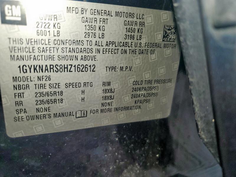 2017 CADILLAC XT5 - 1GYKNARS8HZ162612