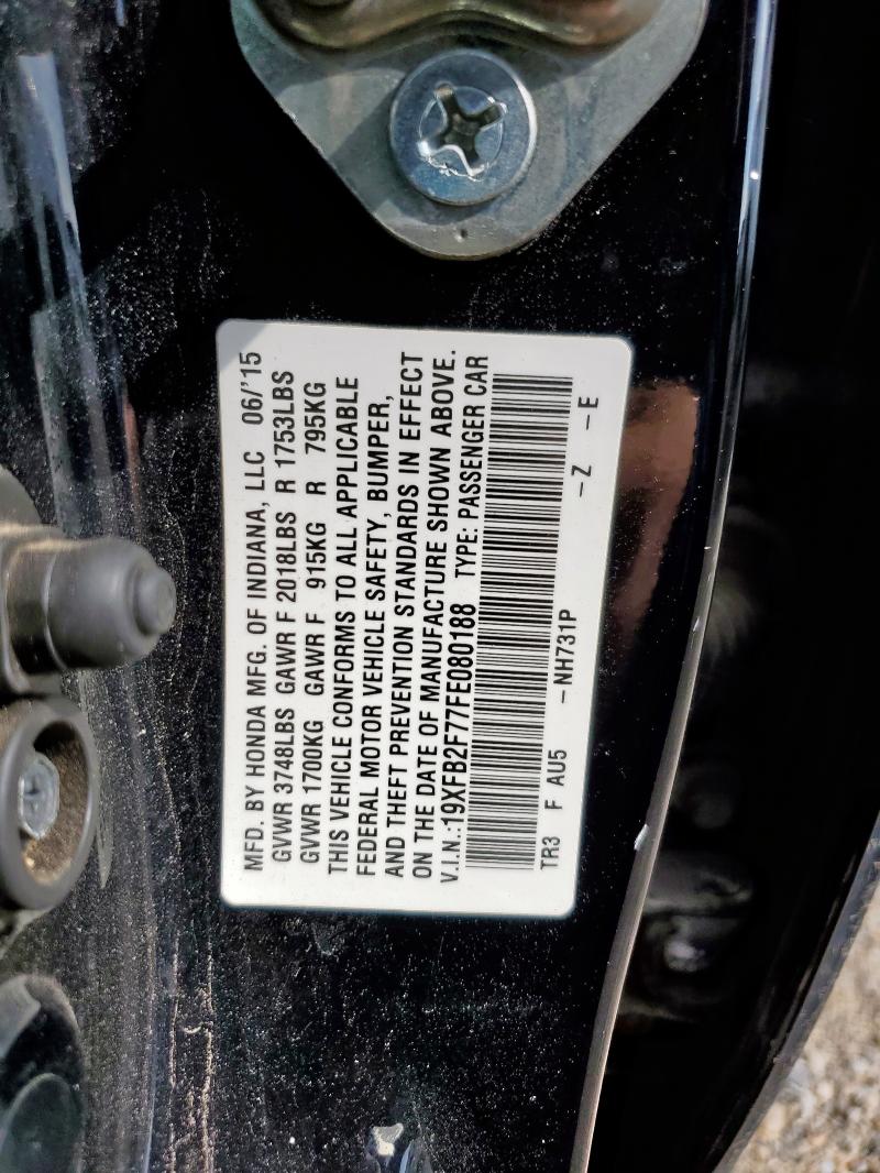 2015 HONDA CIVIC SE 19XFB2F77FE080188