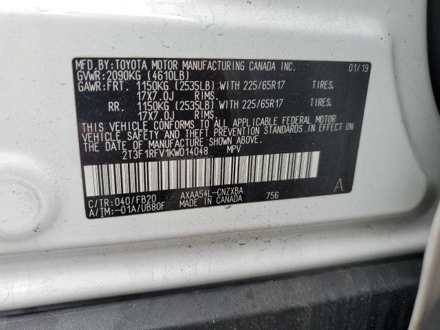 2019 TOYOTA RAV4 LE - 2T3F1RFV1KW014048