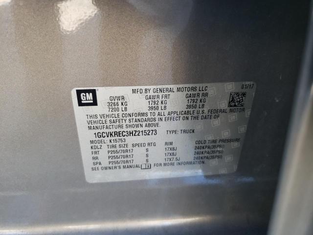 2017 CHEVROLET SILVERADO 1GCVKREC3HZ215273