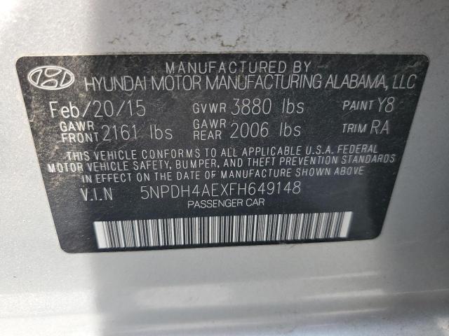 2015 HYUNDAI ELANTRA SE - 5NPDH4AEXFH649148