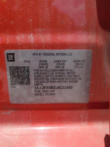 2018 CHEVROLET SONIC PREMIER 1G1JF5SB2J4131450