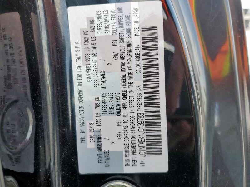 2018 FIAT 124 SPIDER JC1NFAEK1J0139783
