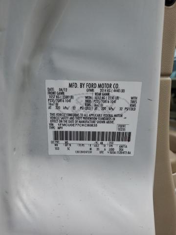2012 FORD ESCAPE LIM - 1FMCU0E77CKC80835