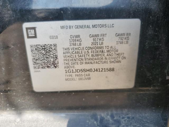 2018 CHEVROLET SONIC LT - 1G1JD5SH0J4121588