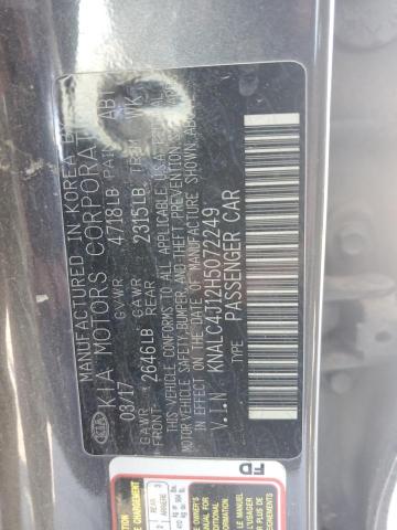 2017 KIA CADENZA PR - KNALC4J12H5072249