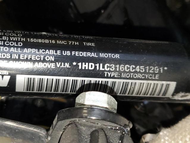 2012 HARLEY-DAVIDSON XL1200 FOR 1HD1LC316CC451291