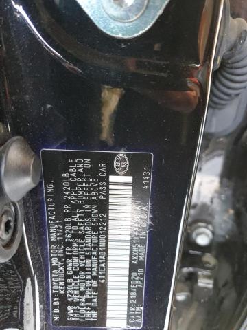 2022 TOYOTA AVALON NIG 4T1EA1AB1NU012212