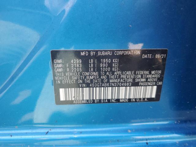 2022 SUBARU IMPREZA 4S3GTAB67N3704683