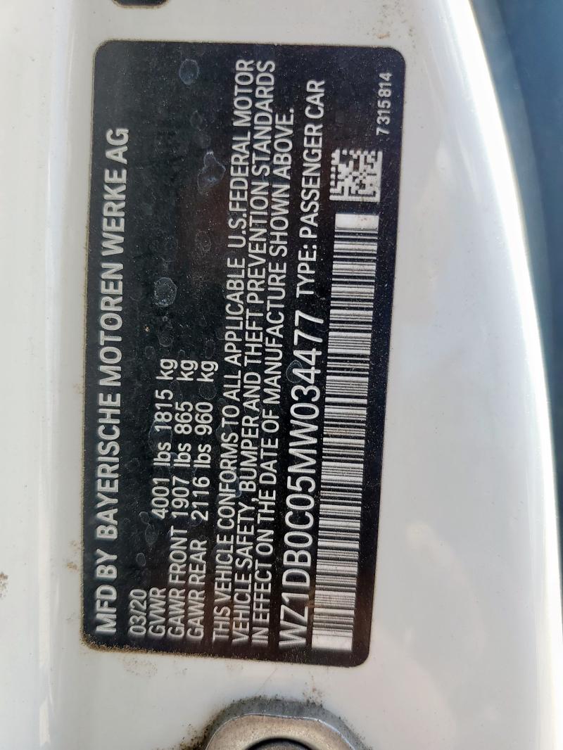2021 TOYOTA SUPRA BASE WZ1DB0C05MW034477