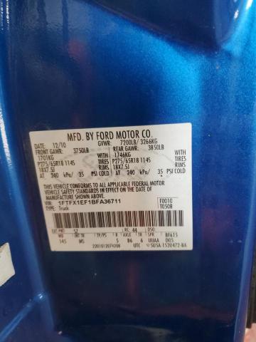 2011 FORD F150 SUPER - 1FTFX1EF1BFA36711