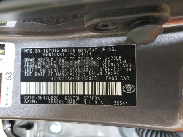 2024 TOYOTA CAMRY TRD - 4T1KZ1AK4RU103976