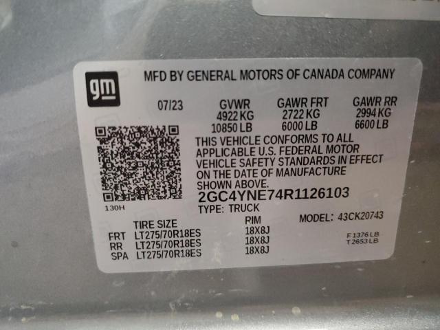 2024 CHEVROLET SILVERADO 2GC4YNE74R1126103