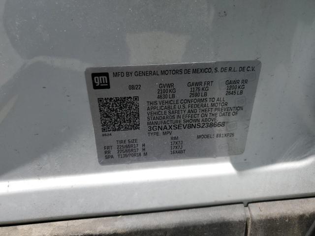 2022 CHEVROLET EQUINOX LS 3GNAXSEV8NS238668