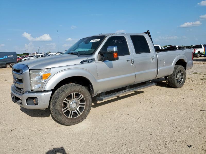 FORD F350 SUPER 2015 silver crew pic diesel 1FT8W3BT0FEC37240 photo #1