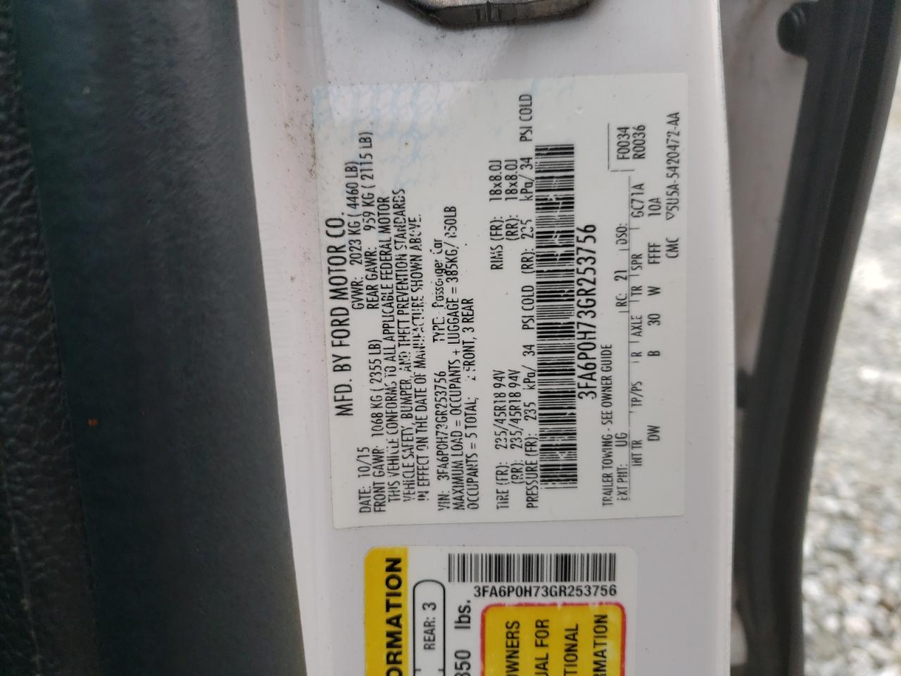 Ford Fusion se 2016