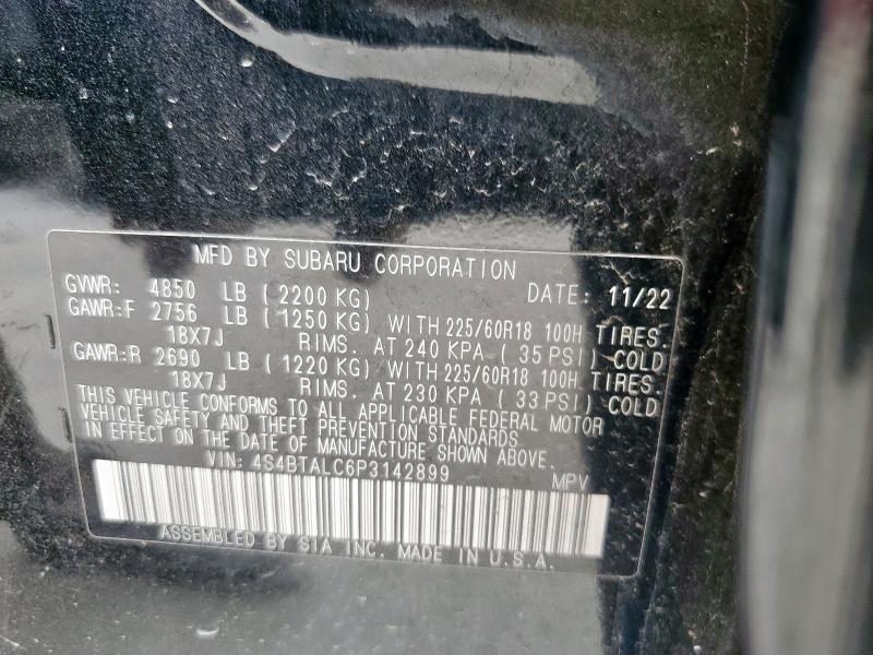 2023 SUBARU OUTBACK ON 4S4BTALC6P3142899