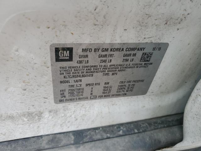 2020 CHEVROLET TRAX LS KL7CJNSB4LB041419