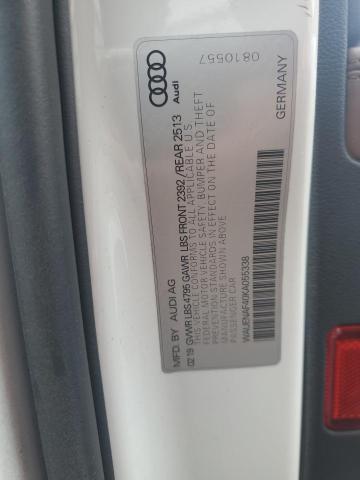 2019 AUDI A4 PREMIUM WAUENAF40KA055338