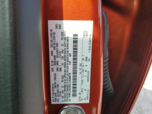 2020 FORD ESCAPE SE - 1FMCU9G66LUA98878