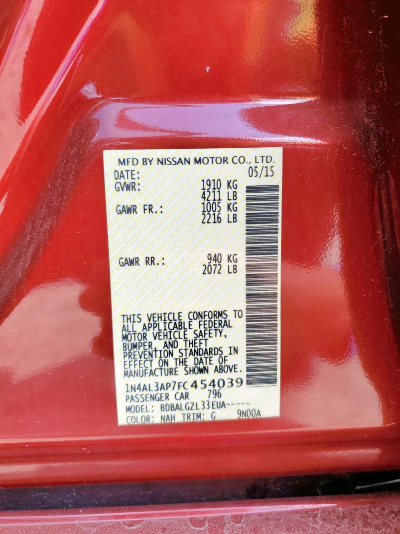 2015 NISSAN ALTIMA 2.5 - 1N4AL3AP7FC454039