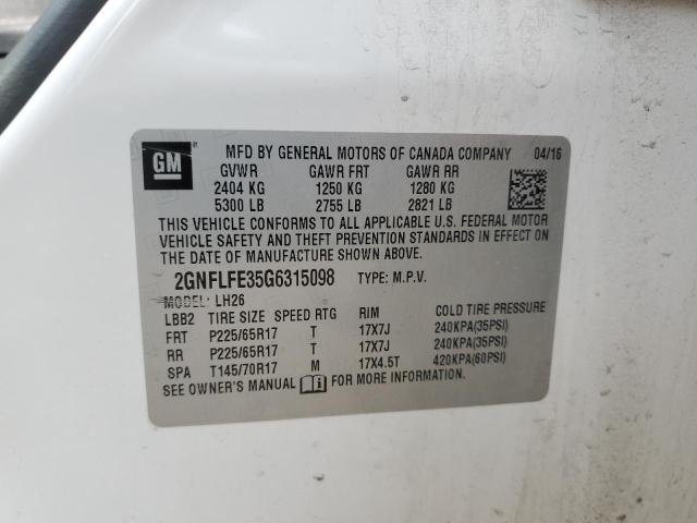 2016 CHEVROLET EQUINOX LT #3170778100