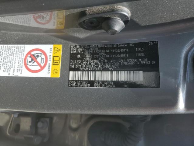 2017 LEXUS RX 350 BAS 2T2BZMCA9HC081636