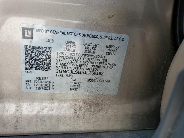 2018 CHEVROLET TRAX 1LT - 3GNCJLSB5JL360192