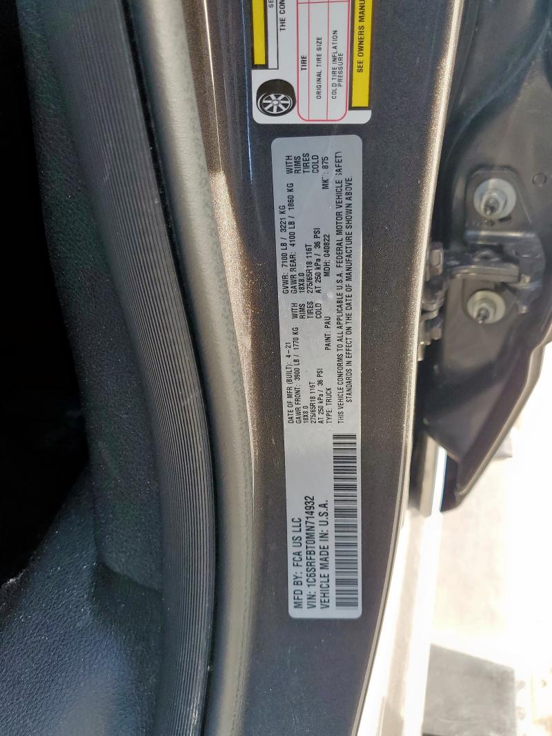 2021 RAM 1500 BIG H 1C6SRFBT0MN714932