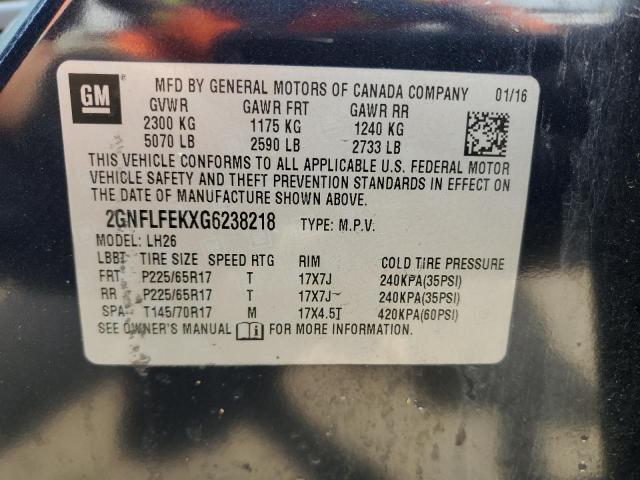 2016 CHEVROLET EQUINOX LT - 2GNFLFEKXG6238218