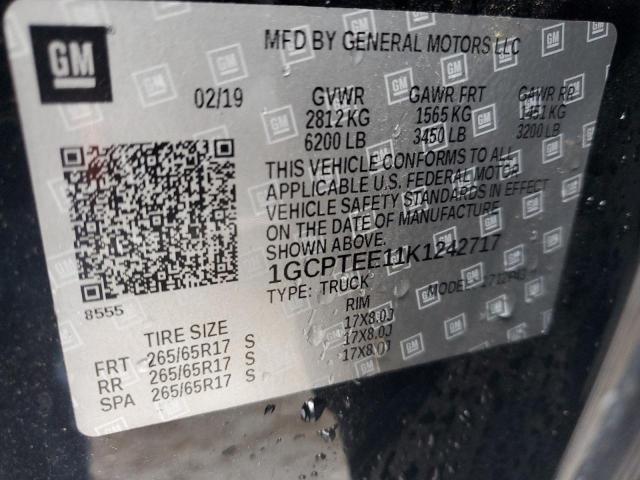 2019 CHEVROLET COLORADO Z - 1GCPTEE11K1242717