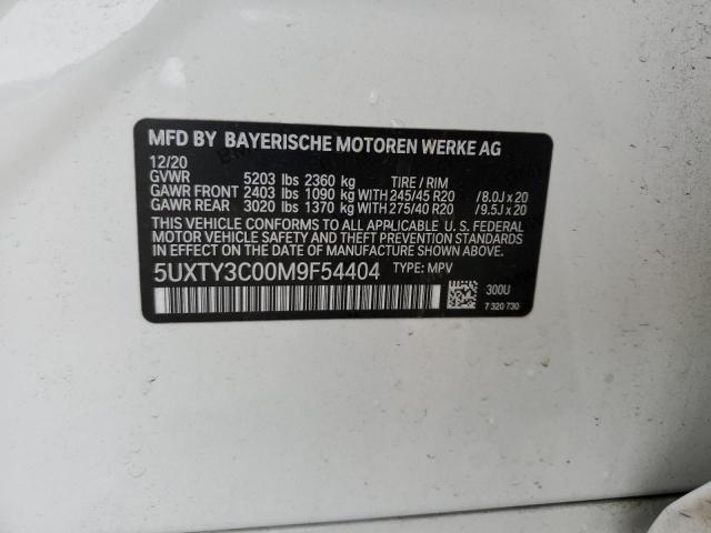 2021 BMW X3 SDRIVE3 5UXTY3C00M9F54404