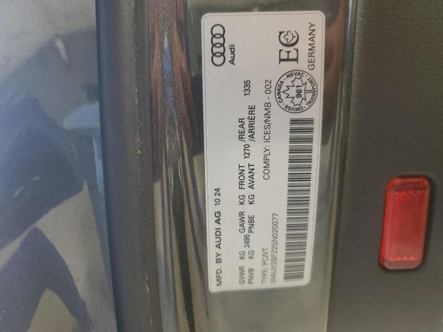 2025 AUDI A7 PRESTIG WAUV2BF22SN020077