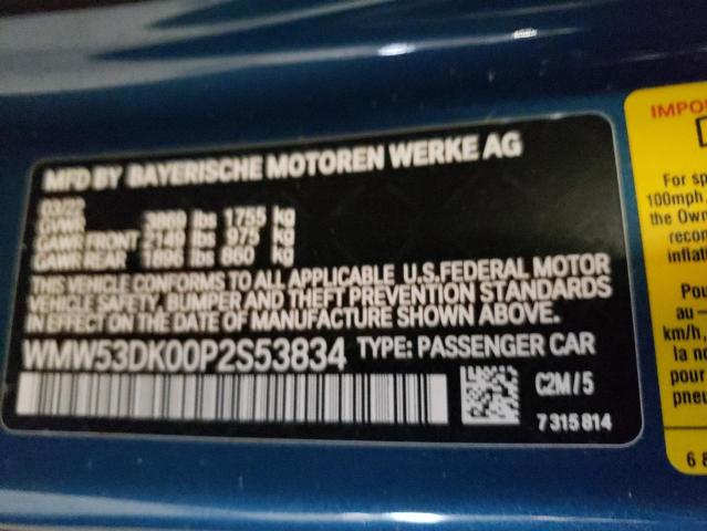2023 MINI COOPER S WMW53DK00P2S53834