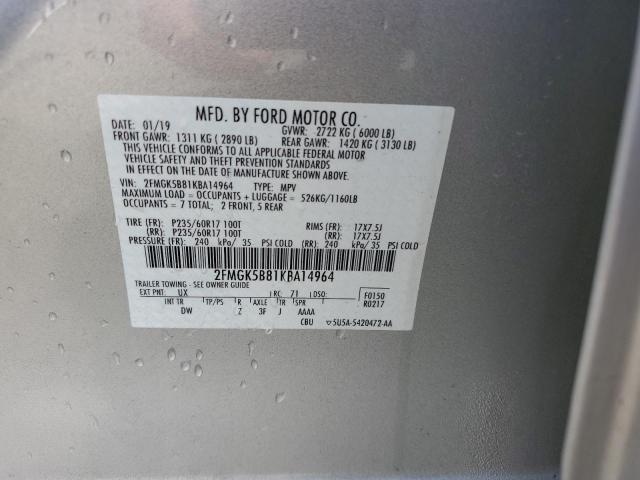 2019 FORD FLEX SE 2FMGK5B81KBA14964