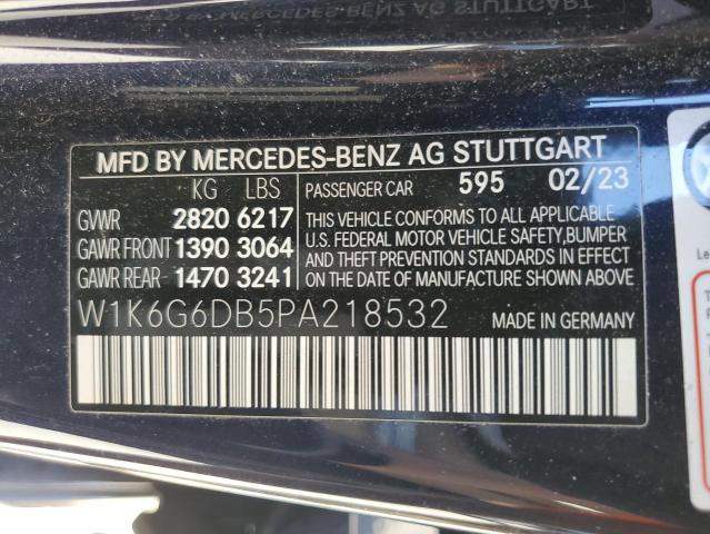 2023 MERCEDES-BENZ S 500 4MAT W1K6G6DB5PA218532