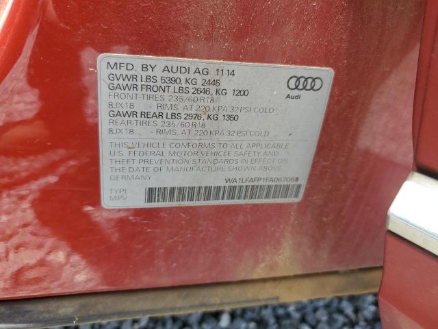 2015 AUDI Q5 PREMIUM WA1LFAFP1FA067063