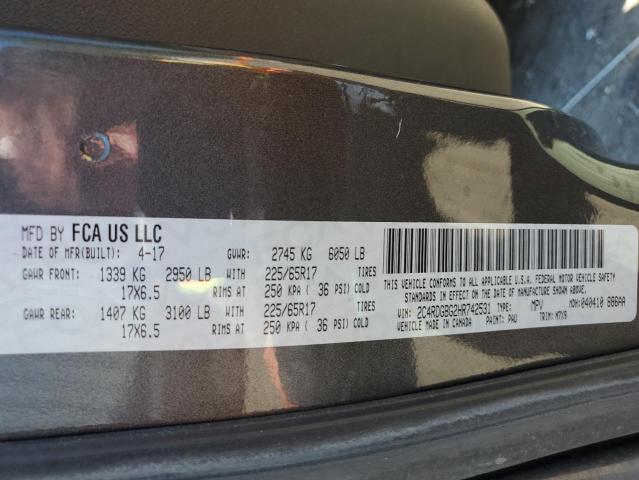 2017 DODGE GRAND CARA - 2C4RDGBG2HR742531