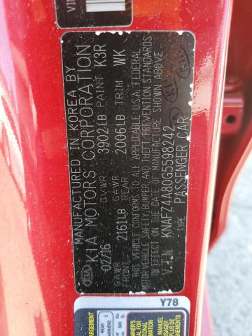 2016 KIA FORTE EX KNAFZ4A80G5598242