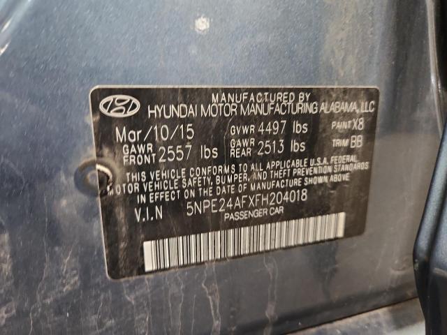 2015 HYUNDAI SONATA SE 5NPE24AFXFH204018