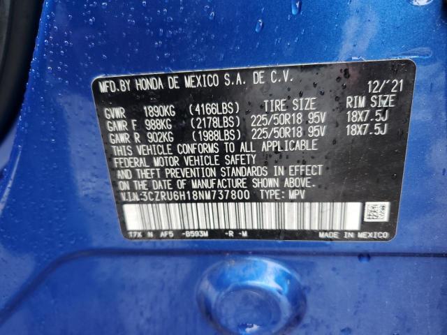 2022 HONDA HR-V SPORT 3CZRU6H18NM737800