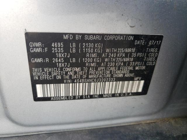 2018 SUBARU OUTBACK 2. - 4S4BSANC6J3202333