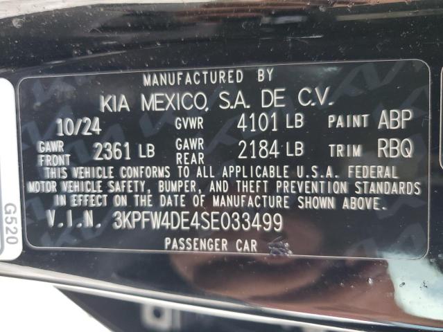 2025 KIA K4 GT LINE 3KPFW4DE4SE033499