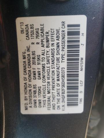 2013 HONDA CIVIC LX - 2HGFB2F56DH583373