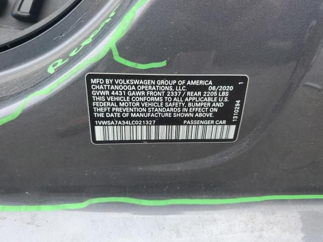 2020 VOLKSWAGEN PASSAT SE 1VWSA7A34LC021327