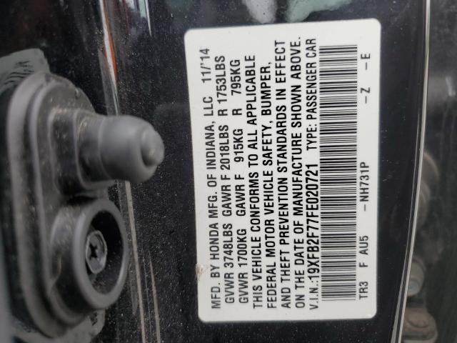 2015 HONDA CIVIC SE 19XFB2F77FE020721