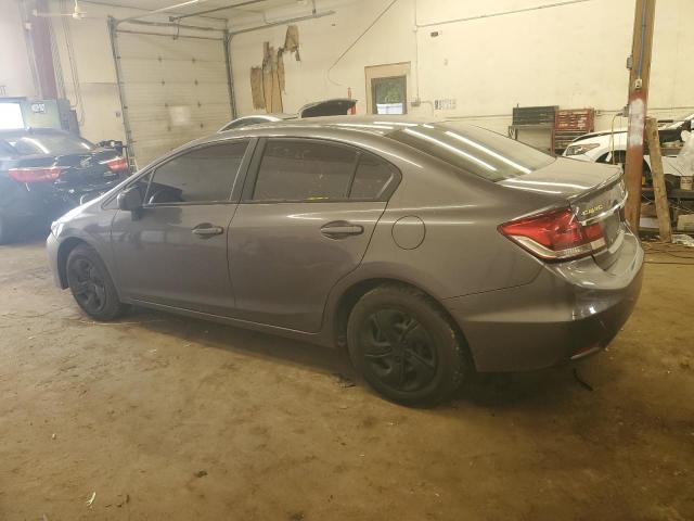 HONDA CIVIC LX 2015 gray sedan 4d gas 19XFB2F57FE114578 photo #3
